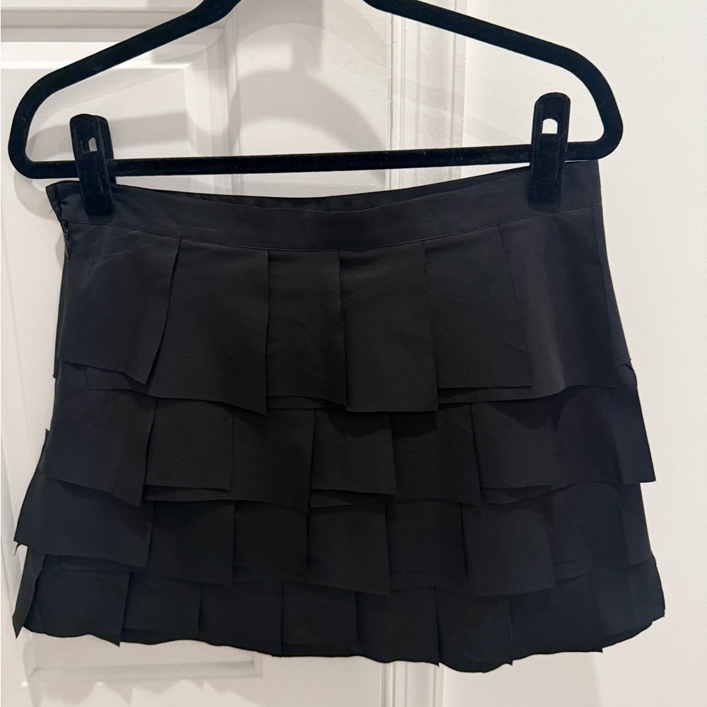 Wet Seal Black Layered Mini Skirt